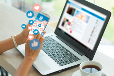 browsing social media